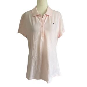 Tommy Hilfiger Pink Classic Polo Shirt Women's Top  Size Large | 72-20
